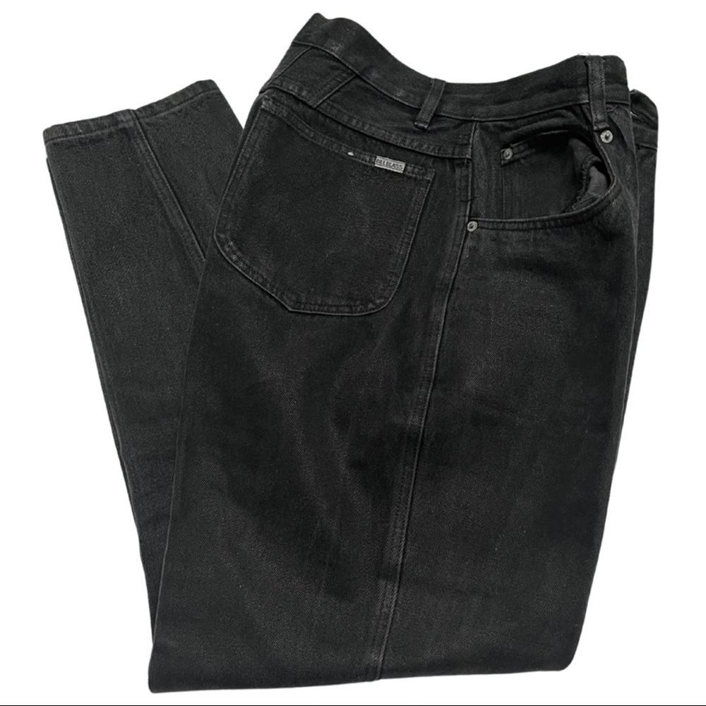 Bill Blass High Waist Straight Leg Jeans Size 14P Black